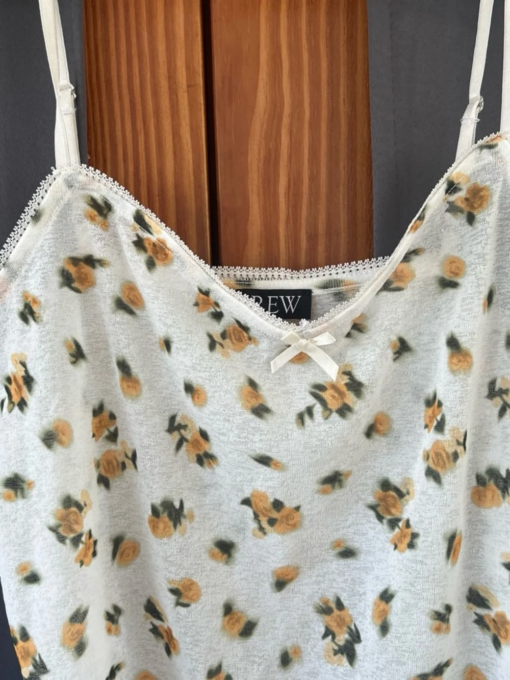 J. Crew Sheer Cami Floral Top Size Large